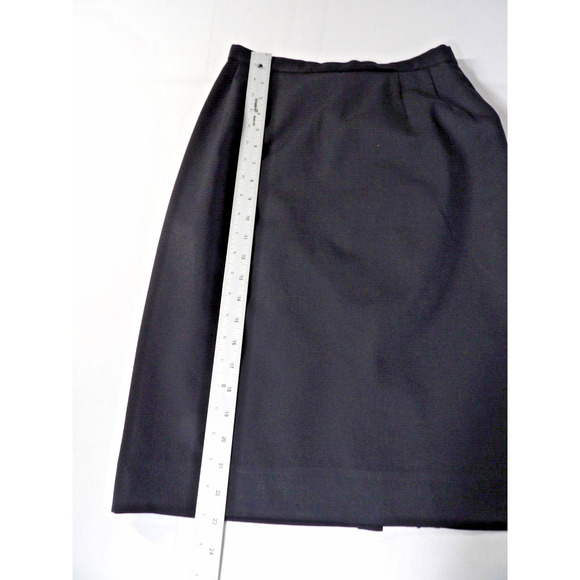 Pendelton Vtg Sz 4 Skirt Pencil Straight Wool Black Knee Length Modest Capsule - Picture 5 of 12